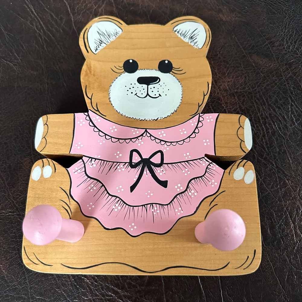 Cute Bear Peg Plaque